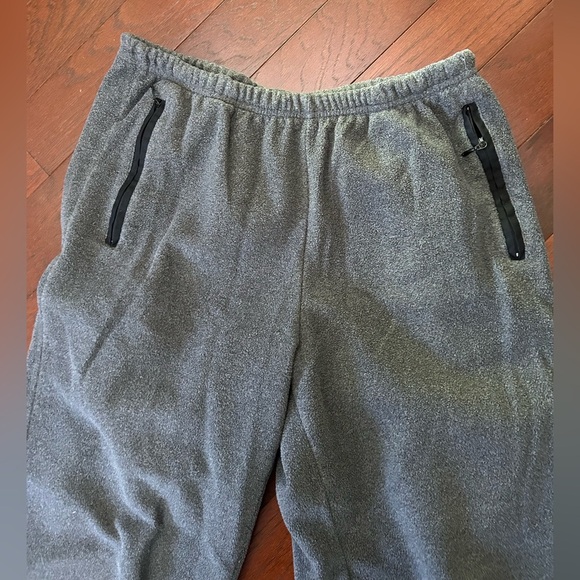 Gap fleece sweatpants jogger size S unisex grey zipped pockets excellent cond - Picture 3 of 8
